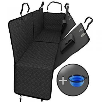 Funda para Perros para Asiento trasero de Coche + Protección lateral, Bolsa de transporte – Cubierta para Perros separable impermeable lavable | Alfombrilla suave antideslizante + Abertura de Cinturón