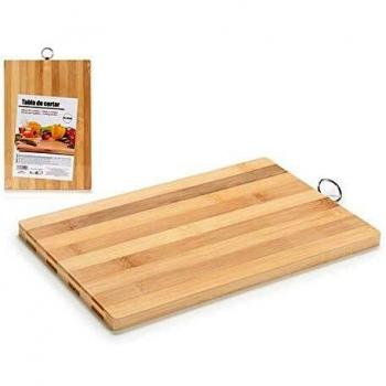 Bigbuy Home S3602252 Tabla de Cocina de Bambú, 20.3 x 1.2 x 30.5 cm
