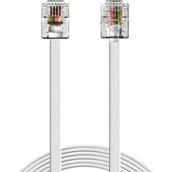 Sandberg RJ11 To RJ11 Cable 1.8 metres White 5 Year Warranty