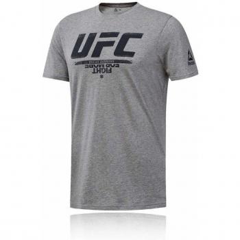 Reebok UFC FG Logo tee Camiseta, Hombre, brgrin, XL