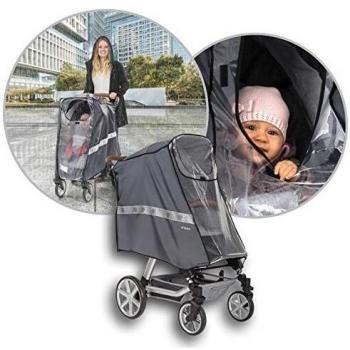 Protector de Lluvia 2 en 1 Reer Active para Cochecito y Silla de Paseo Antracita