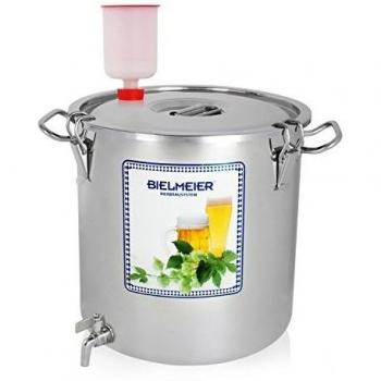 Bielmeier 040002 - Sistema para fermentar cerveza y mosto, con grifo, acero inoxidable