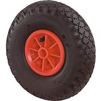 Rueda Hinchable D10, 200 mm, Goma Negra, Capacidad de Carga 80 kg, Rodamiento de Deslizamiento
