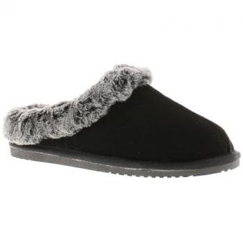 Hush Puppies Women's Amara Leather Mule Slippers, Black, Size 6 UK