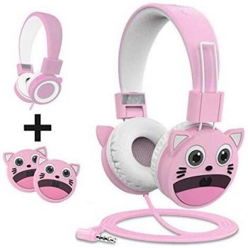 Auriculares para Niños con Protección Auditiva de Volumen de 85dB Limitada, Auriculares con Cable para Niños Pequeños Bebé