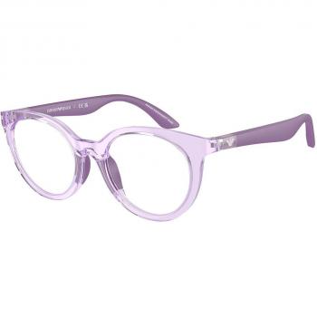 Emporio Armani EK3007F Kids Asian Fit 6143 Kids' Eyeglasses Purple Size 47 - Frame Only - Blue Light Block Available