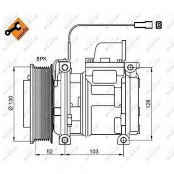 Compresor de Aire Acondicionado NRF 32824 para Merc Atego 2