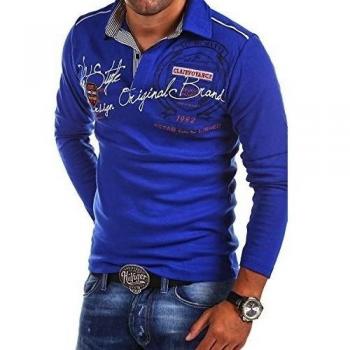 MT Styles - R-0682 Ambition - Polo de manga larga - Azul - XXL