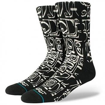 Stance Calcetines unisex Foundation Frost Letters., Unisex adulto, Calcetines, M556A18FRO, negro/blanco, 43-46