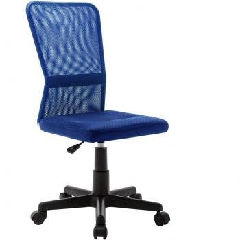 Silla de oficina de tela de malla azul 44x52x100 cm