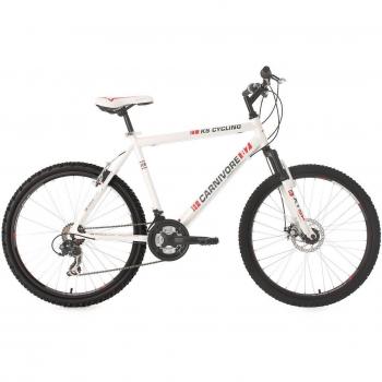 KS Cycling Hardtail Carnivore RH - Bicicleta de montaña enduro, color blanco / negro, talla L