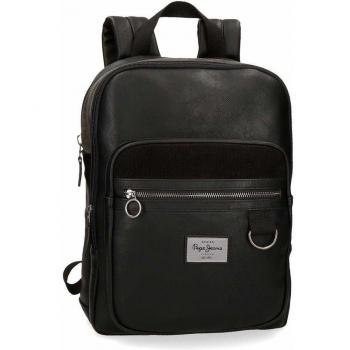 Pepe Jeans Bolsa De Mensajero Unisex, Negro, 13.3