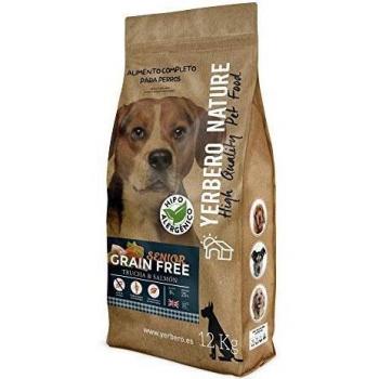 YERBERO Nature Grain Free Senior salmón, Comida para Perros Mayores SIN Cereales 12kg