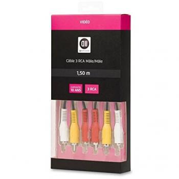 Cable 3RCA macho/macho 1,5m