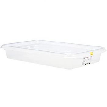 Denox Hermético Gastronox 1/1 H65 Contenedor de Alimentos Sin Bisfenol 9L, calidad alimentaria, capacidad de 9 litros, dimensiones de 530x325x65 mm