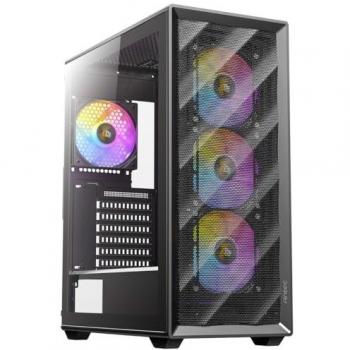 Caja PC Antec AX85 ARGB Midi Tower Negra con Ventana de Vidrio Templado, 4 Ventiladores ARGB y Soporte para ATX/mATX/mini-ITX