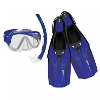 Kit de Snorkel Mares Nateeva Keewee Azul 3 Piezas Talla 35-38