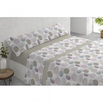 Juego de Sábanas Tres Piezas Circ Beige - Disponible para Cama de 90cm, 105cm, 135cm y 150cm - Calidad Extrasuave para Verano y Primavera