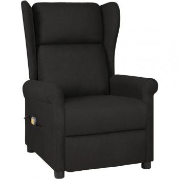 Sillón de masaje de tela negro
