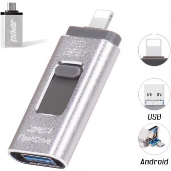 YZPUSI USB 2.0 64gb Pendrive, 3 en 1 64 GB USB 2.0 OTG Memoria USB Flash Drive Stick Conector para Android PC Cell Phone, 64gb Micro USB Flash Drive