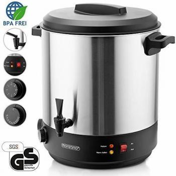 Máquina de Conservas 28L con Temporizador y Control de Temperatura 30-100°C, 1800W, Capacidad para 14 Tarros