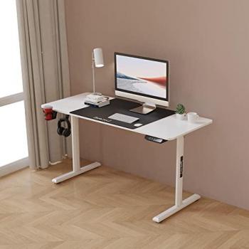 Escritorio Ajustable en Altura Eléctrico Pro.tec Hayward 72-117 x 140 x 60 cm Aglomerado/Metal Blanco con Memoria