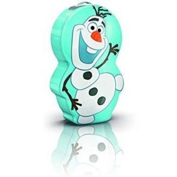 Philips Disney Frozen Olaf - Linterna, LED, luz blanca fría, 0,3 W, sintético, color azul y blanco