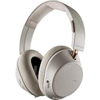Plantronics BackBeat Go 810 Auriculares Bluetooth, Espuma con Memoria, Sobre la Oreja, Hueso-Blanco, Uni