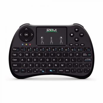 Rikomagic RKM Mini K6 Wireless - Mini ergonomic wireless keyboard with touchpad mouse for Smart TV, Mini PC, HTPC, Console, Computer