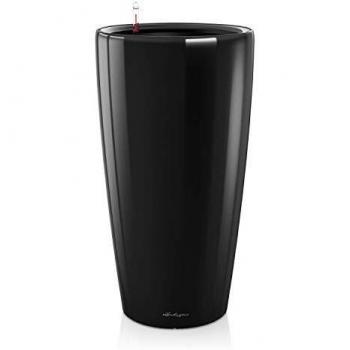 Vaso de plantas Rondo Premium 32 cm negro brillante con sistema de autorriego - 13L