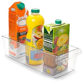 Organizador de Nevera Transparente con Asa (10 x 37 x 11 cm) - TIENDA EURASIA®