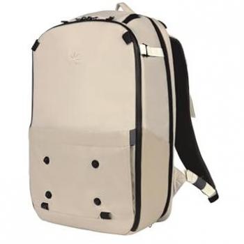 Mochila Tropicfeel Hive 32,5L beige - Mochila expandible para laptop, mochila grande para viajes con apertura de concha, Arena de nogal