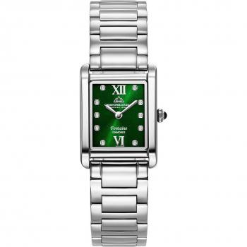 Reloj de mujer Christophe Duchamp modelo Fontaine CD7501, características: diseño elegante, caja de acero inoxidable, esfera analógica, correa de cuero genuino, resistencia al agua hasta 30 metros