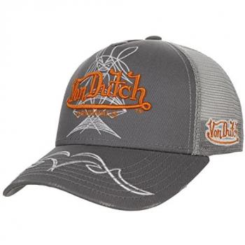Von Dutch Dubbo Grey Trucker Cap with Oval Patch