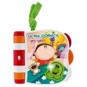 Chicco - Mi Primer día, Libro parlanchín bilingüe