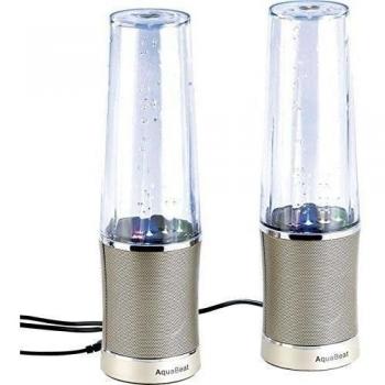 Diseño auvisio Wasserspiel-altavoz, efectos de luz, metal de la barbacoa