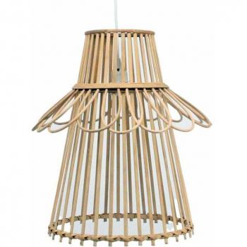 Lámpara de Techo Marrón de Rattan DKD Home Decor 50 W 40 x 40 x 46 cm