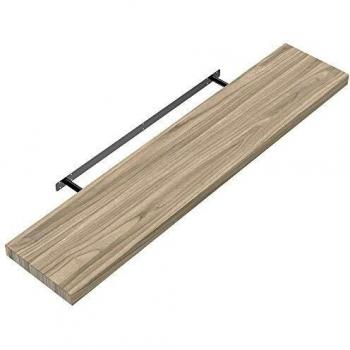 Estante Flotante de Roble 110cm con Soporte, Capacidad de Carga 15kg, Diseño Elegante y Moderno