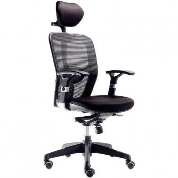 Silla Ergonómica Boston Negra con Cabezal
