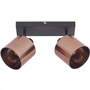 Plafón Lindby Joudy, 2 luces, bronce oscuro, moderno, hecho de metal, para salón y comedor, con casquillos E14