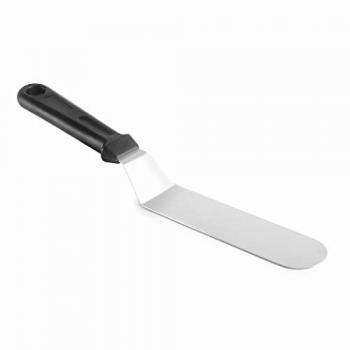 Espátula Acodada de Acero Inoxidable con Mango Ergonómico - 15 x 4 cm - Apta para Lavavajillas