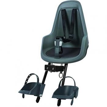 Asiento Infantil para Bicicleta Bobike GO Mini Macaron Gris - Diseño Ergonómico con Reposabrazos y Protección Adicional