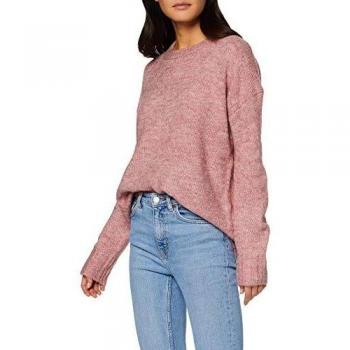 Vero Moda Vmkizzi LS Hi-lo O-Neck Blouse BF suéter, Rosa