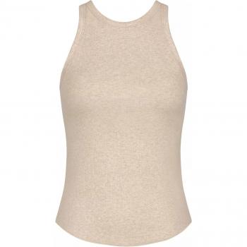 Camiseta sin mangas mujer Sloggi Go de algodón acanalado gris pequeña