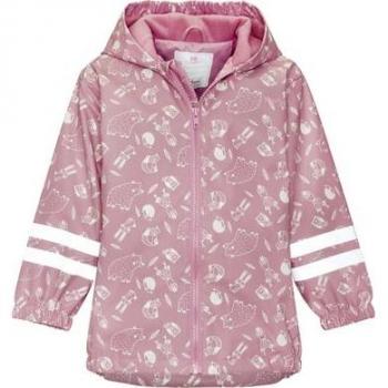 Playshoes Pink Waterproof Baby Rain Jacket with Fleece Lining
