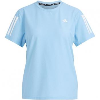 Camiseta de running adidas Own The Run mujer azul, manga corta, talla XL