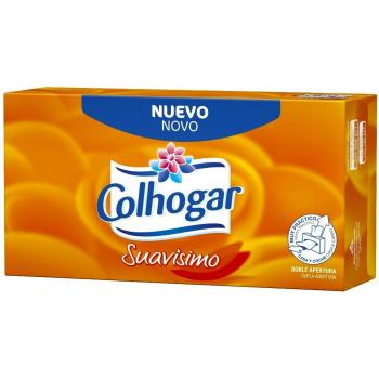 Colhogar Style x66 - Caja de Faciales Extra Suaves - Resistentes a la Lavadora - Calidad y Diseño - Caja con 66 Pañuelos - Color Blanco