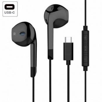 Auriculares Black COOL Classic Stereo Con Micrófono (Tipo C)