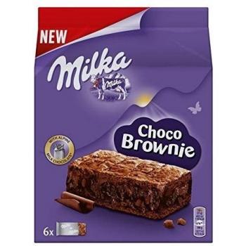Milka Choco Brownie Bizcocho de Chocolate con Leche de Los Alpes 6 Bolsitas, 150g