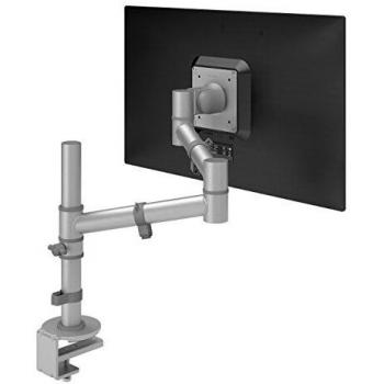 Brazo para pantallas Viewgo - Soporte de mesa para pantalla plana, soporte para monitor, metal, plateado, dimensiones 57 x 9.5 x 45 cm